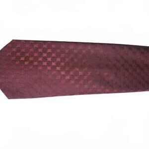 Towncraft Burgundy Men's Tie with Geometric Pattern